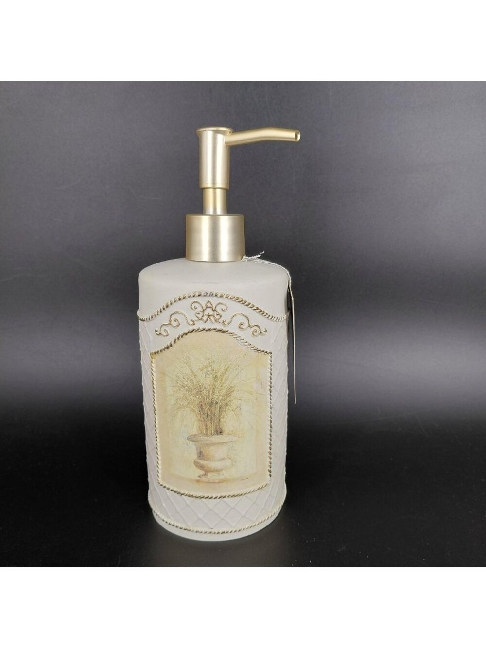 Croscill Fresco Grasses Lotion Soap Dispenser Resin Hand Painted Cream Bath